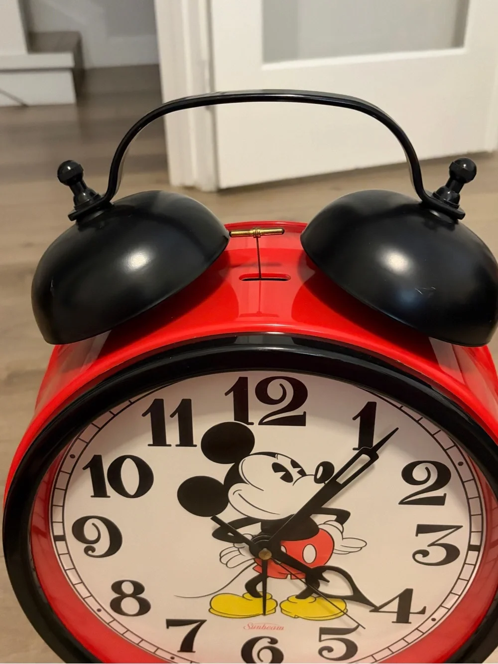 Disney Sunbeam Oversized Mickey Mouse Alarm Clock Vintage